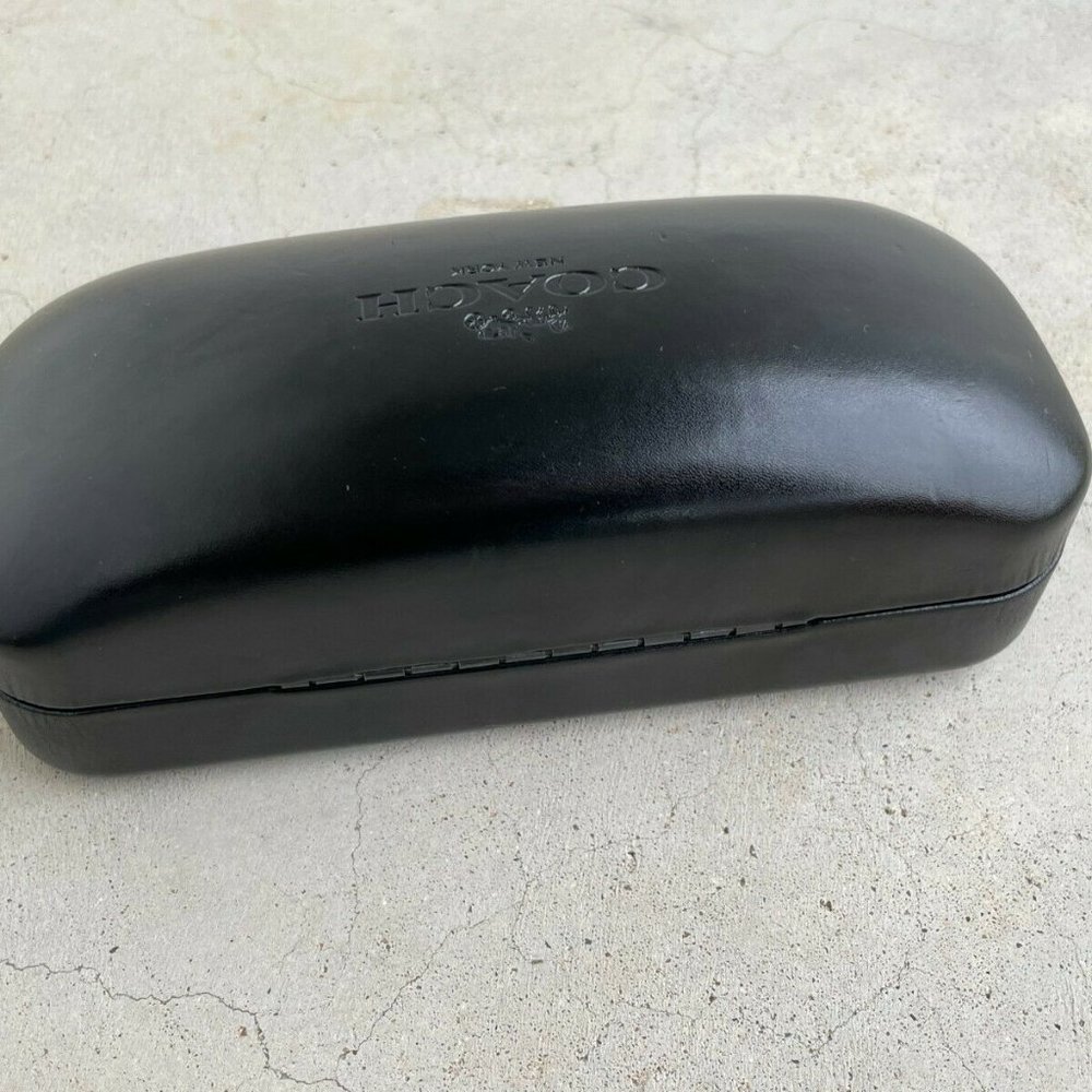 Coach New York Sunglasses Case Black Hard Case Big Case Empty Case Only - Picture 3 of 11